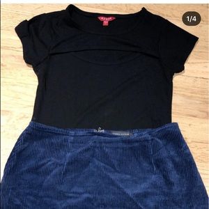 shirt with cut out on chest